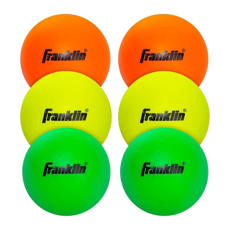 Franklin Sports Lacrosse Balls - Soft Rubber Lacrosse Balls for Kids - Perfect for Beginners & First Time Players - Softer & Smaller Construction than Regulation Balls - Bright...