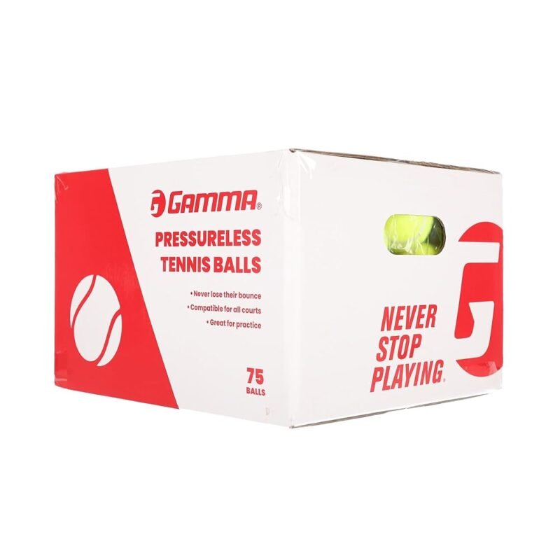 GAMMA Sports Pressureless Tennis Balls Box - Ideal for Practice, Teaching, and Training with High-Visbility Felt - Indoor and Outdoor Court Play - 48 and 75 Pack Sizes