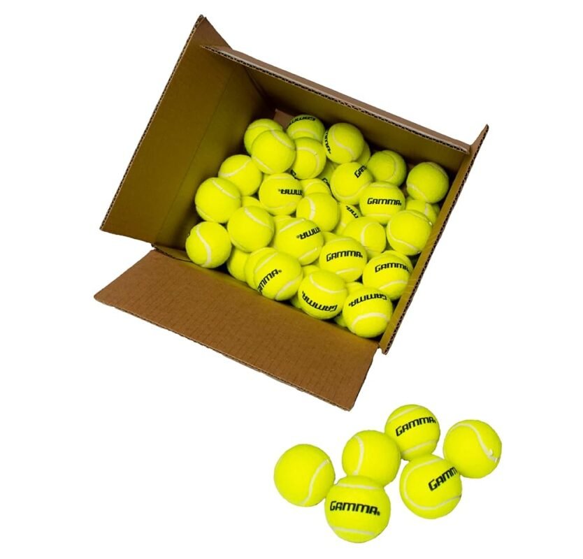 GAMMA Sports Pressureless Tennis Balls Box - Ideal for Practice, Teaching, and Training with High-Visbility Felt - Indoor and Outdoor Court Play - 48 and 75 Pack Sizes