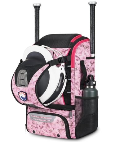 VBK Softball Bag for Girls,Kids Baseball Bag,Baseball Backpack for Boys,Tball Bag,Softball Equipment with Shoes and Ball Compartment
