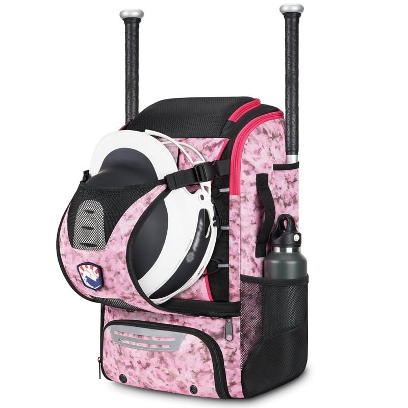 VBK Softball Bag for Girls,Kids Baseball Bag,Baseball Backpack for Boys,Tball Bag,Softball Equipment with Shoes and Ball Compartment