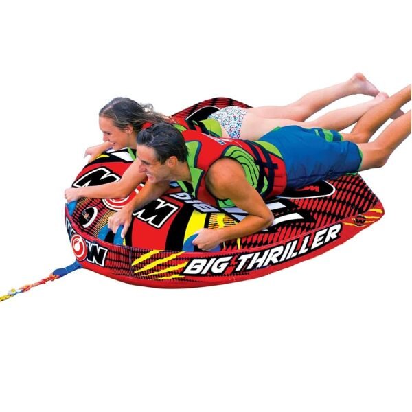 WOW Sports Thriller Towable Deck Tube for Boating Adults, Tubing Boat Inflatable for Water Sports