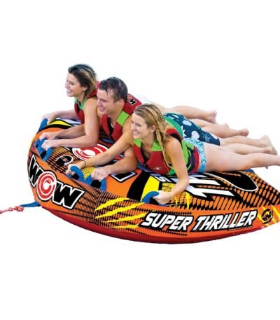 WOW Sports Thriller Towable Deck Tube for Boating Adults, Tubing Boat Inflatable for Water Sports