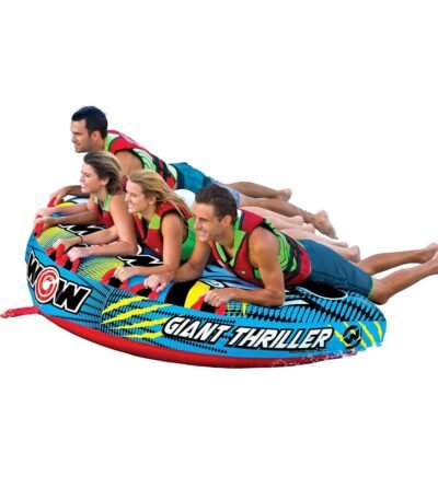 WOW Sports Thriller Towable Deck Tube for Boating Adults, Tubing Boat Inflatable for Water Sports